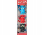 Kustutuskummid "ninja" - 3 v&auml;rvi komplekt