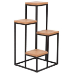 Lillealus 4 riiuliga, metallist, loft stiilis