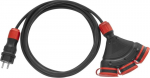 Tugev pikendusjuhe 10 m, 3 pistikupesa, Ip54, 3x1,5 mm&sup2;