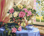 Maalimine numbrite j&auml;rgi "roosid" 40x50 cm