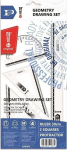 Memobe geomeetriline komplekt, 30cm, l&auml;bipaistev plastik