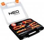 Neo t&ouml;&ouml;riistakomplekt elektrikule: tangid, kruvikeerajad, 1000v, 7tk.