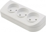 Elgotech 3 pistikupesa pikendusjuhe, valge, 360&deg;
