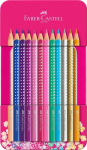 Faber-castell Sparkle v&auml;rvipliiatsid, 12 v&auml;rvi, metallkarp