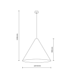 Puidust varjuga ripplamp Solin, 61 cm