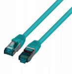 Patchcord S/ftp Cat.6a zielony 1m Lszh