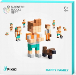 Pixio Magnetic konstruktorid - Happy Family, 88 det.