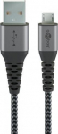 Goobay Usb-a / Microusb tekstiilkaabel 1m