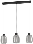 Eglo Molochio-z Led rippvalgusti, 3x11,1w, Rgb Cct, must klaas