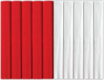 Happy Color lainepaber 10 rulli. 25x200cm valge/punane