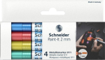Schneider Paint-it Metallic akr&uuml;&uuml;lmarkerid, 2 mm, 4 tk.