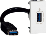 Legrand Mosaic Usb 3.0 pesa koos kaabliga, valge