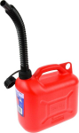 Kanister 5l t&auml;itetilaga, punane Hdpe