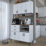 Aluskapp Hanah Home JE209 - 3901 Valge modernne, 120 cm laiune, sahtlitega