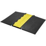Kaablikaitse ramp, 114.5x80x5 cm, must kollane, kumm
