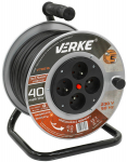 Pikendusjuhe trumliga elektrit&ouml;&ouml;riistadele 40m 3x1.5mm&sup2; 4 pistikupesa V70016 VERKE