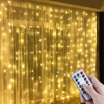 LED-valguskardin USB 3&times;2 m, soe valge, 1 tk.