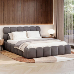 Voodi TRIUMPH + Madrats SAPNAS 2 XL|160x200|Helehall #53|Veluur