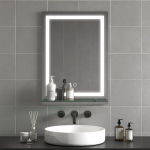 Vannitoa peegel LED-valgustusega Kleankin 50x12x70cm, h&otilde;bedane v&auml;rv