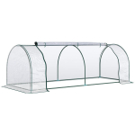 Kasvuhoone uksega PVC terasest 250x100x80 cm 1 tk
