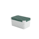 Curver hoiukast Deco Stockholm, 29,5&times;19,5&times;13,5 cm, valge/roheline