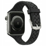 &bdquo;BestAccessories" silikoonrihm kellale A. Watch 4 5 6 7 8 9 10 11 SE 44 mm 45 mm 46 mm ULTRA 1 2 3 49 mm, must