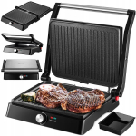 V&otilde;ileivagrill Elektriline grill-r&ouml;sterahju t&uuml;&uuml;pi panini-v&otilde;ileibade valmistamise seade, kokkupandav, 2200 W, Elektrinis grilis skrudintuvas orkaitės tipo panini sumu&scaron;tiniams sulankstomas 2200 W