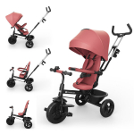 Mitmeastmeline kolmerattaline jalgratas Kinderkraft Aston 2 Plus, roosa