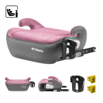 Tulano Cabby 30 pink-grey turvatool 100-150 cm &ndash; i-Size turvalisus, 2in1 funktsioon