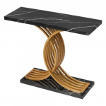 Konsoollaud, 100x30x81 cm, kuldne, puit, metall