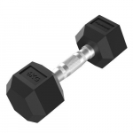 Sporditarbed, TUNTURI Platinum, kuusnurkse kujuga kummist hantlid, 6 kg, 1 tk.