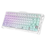 GravaStar Mercury K1 Lite 75% m&auml;nguklaviatuur l&auml;bipaistvate klahvidega, vahetatavate klahvidega, mehaaniline klaviatuur Crystal Aurora