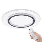 LED laevalgusti plafoon 50cm valge must, 72W 6850lm puldiga, 3 valguse v&auml;rvi, moodne ja stiilne disain
