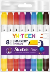 Sketch Line Marker 8 v&auml;rvi YN TEEN - INTERDRUK