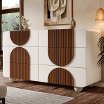 6 sahtliga kummut, MDF ja puit, valge, 121x71x41 cm, 2 pakki