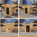 Laiendatav laud, MDF, 118-158 cm, 6 kohale, 1 tk