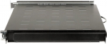 19-Tolline 1U 350 Mm Riiul, V&auml;ljat&otilde;mmatav Riiul Rack-Kapile, Must, Stalflex