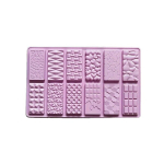 silikoonist &scaron;okolaadivormid, 12 tk, Violetinė