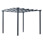 Aiapaviljon roosikaar metallist ilmastikukindel ronitaimede tugi 297 x 295 x 230 cm must