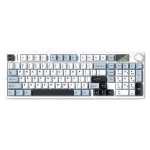 AULA F99 MAX mehaaniline klaviatuur, 3 režiimiga juhtmeta m&auml;nguklaviatuur LCD-ekraani ja RGB-valgustusega, must, sinine, valge