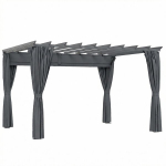 Pergola 3,6 x 3 m reguleeritava katusega, tumehall