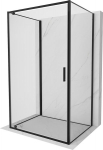 Mexen Exo-3S 3-seinaline 80 x 95 cm avatav du&scaron;ikabiin, l&auml;bipaistev, must - 8181-080-095-70-00-3S