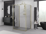 Mexen Exo-3S 3-seinaline du&scaron;inurk, hinged uks, 110 x 80 cm, l&auml;bipaistev, kuldne - 819-110-080-50-00-3S