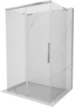 Mexen Rox-3S L 3-seinaline l&uuml;kandustega du&scaron;ikabiin, 100 x 75 cm, l&auml;bipaistev, kroom - 8C2L-100-075-01-00-3S