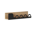 Riidenagi Liora Hanger, 63x14x14 cm, pruun/must