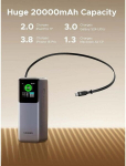 Akupank Ugreen Pb726 Powerbank 20000mah Usb-c integreeritud kaabliga, kiirlaadimine