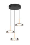 Trio Celeste Led rippvalgusti, 3x7,5w, 3000k, must