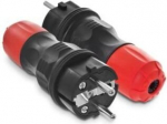 Kummist pistik&uuml;hendus 230v Ip54 must-punane