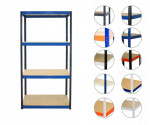 Metallist riiul Helios Hbn 180x90x30, 4 riiulit, 350kg/riiul