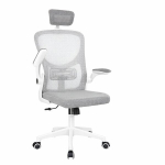 Ergonoomiline kontoritool peatoega, valge, 1 tk